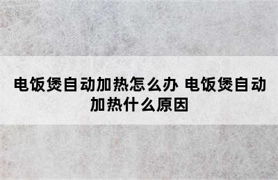 电饭煲自动加热怎么办 电饭煲自动加热什么原因